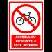 Semn pentru accesul cu bicicletele este interzis